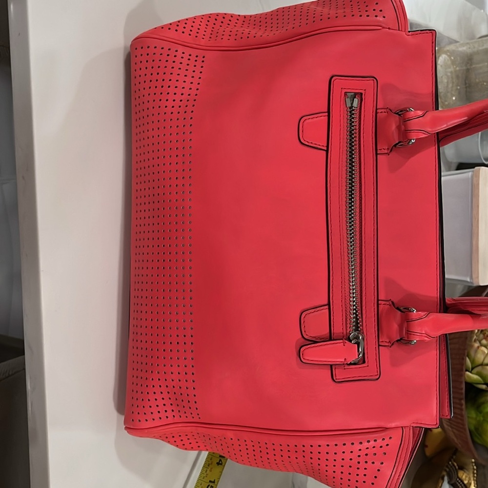 Coach Pink Perforated Tote Bag - Picture 5 of 7